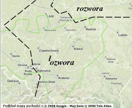 Oprac. A. Krawczyk-Wieczorek na podstawie: Urbaczyk 1968, mapa nr 5
