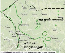 Granica przejścia wygłosowego -<em>ch</em> w -<em>k </em>w Małopolsce