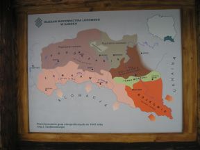 Mapa rozmieszczenia grup etnicznych do 1947 r. Fot. Marta Nowak